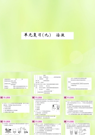 九年级化学下册 第九单元 溶液 单元复习(九)溶液复习课件 (新版)新人教版 课件