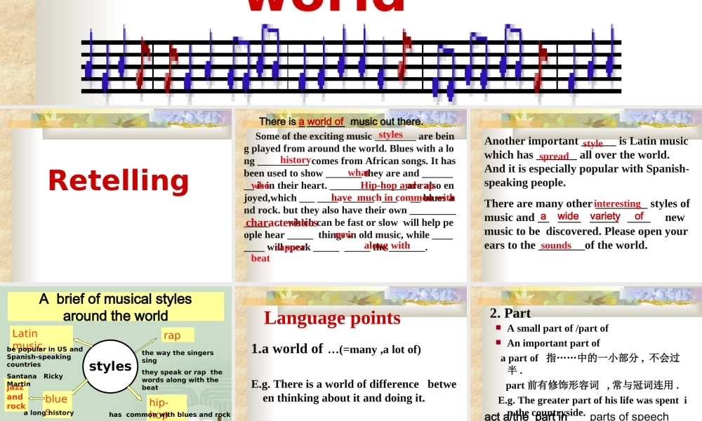 language points 人教版高一英语上学期Unit11全部课件[整理]