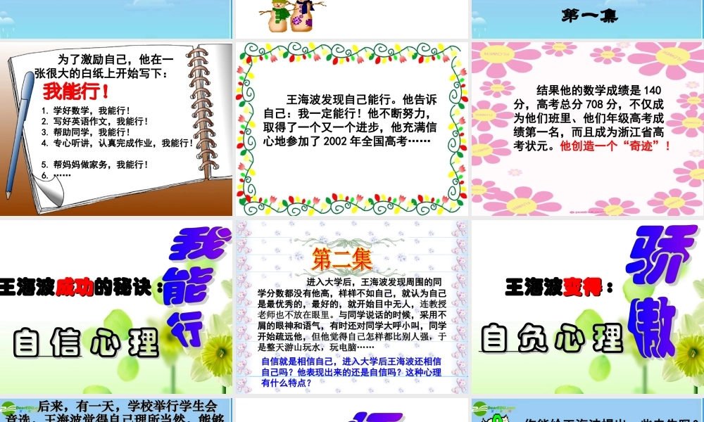 七年级政治下册 自信是成功的基石课件 人教新课标版 课件