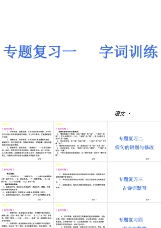中考语文 七下 专题复习课件 苏教版 课件