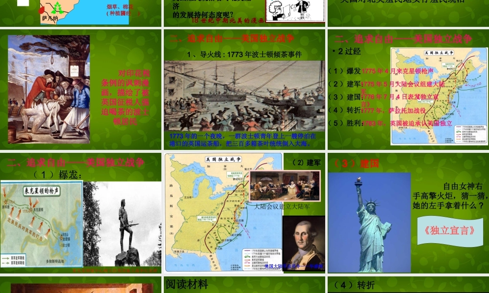 九年级历史上册 第12课(美国的诞生)课件 新人教版 课件