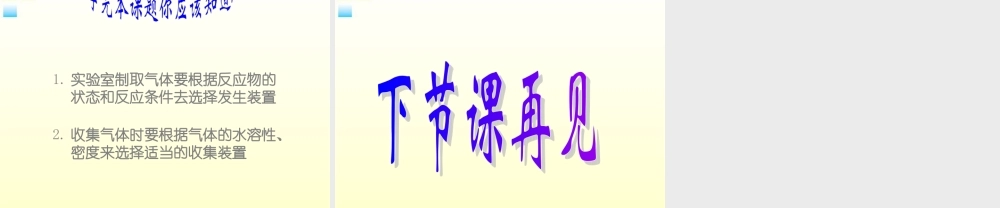 九年级化学上册 62(二氧化碳制取的研究)课件 人教新课标版 课件