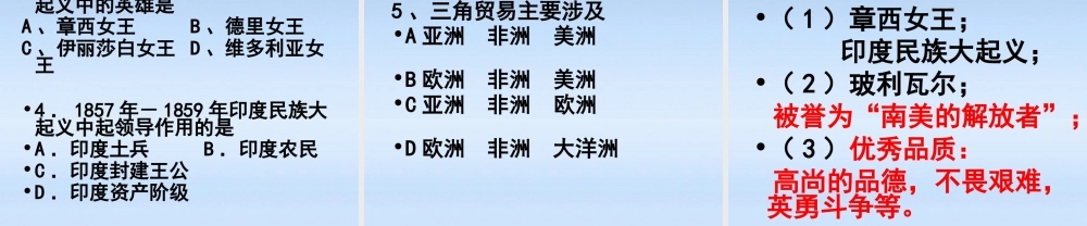 九年级历史上册 第五单元第16课殖民地人民的抗争课件 人教新课标版 课件
