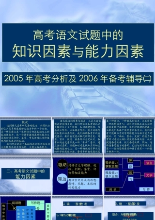 5能力因素 届高考语文复习课件包[整理] 届高考语文复习课件包[整理]