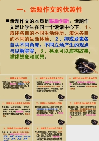 中考语文 话题作文1－与其它作文的区别课件