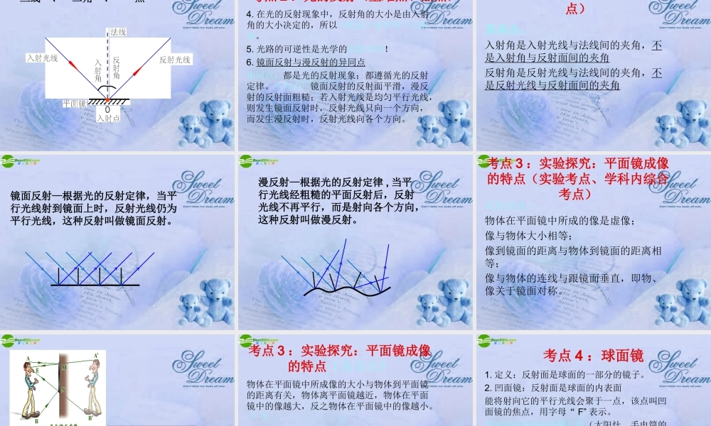 中考物理复习 光现象课件 人教新课标版 课件