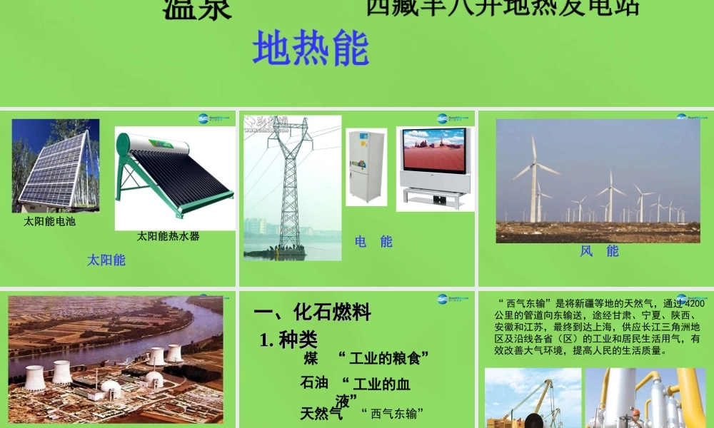 九年级化学下册 第九章 第1节 能源的综合利用课件 (新版)沪教版 课件
