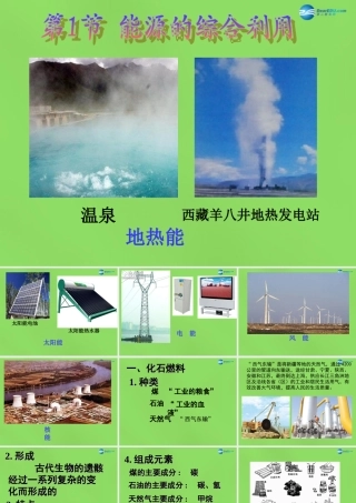 九年级化学下册 第九章 第1节 能源的综合利用课件 (新版)沪教版 课件