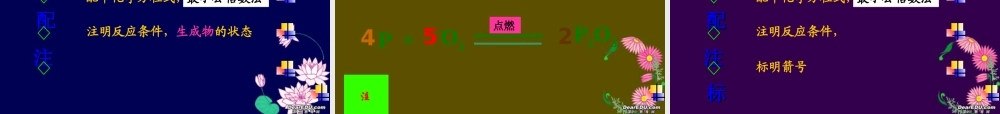 九年级化学第四章第二节化学变化的表示方法课件 上教版 课件