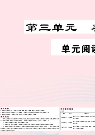 (通用版)八年级语文下册 第三单元阅读指导习题课件 新人教版 课件