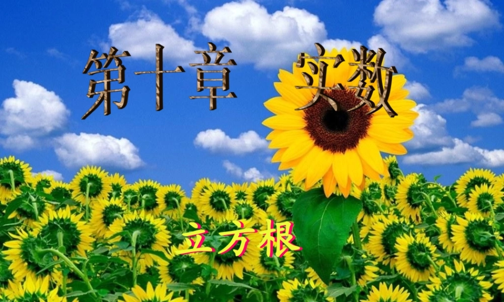 10.2  立方根 广东省七年级数学下学期(第十章 实数)全套课件