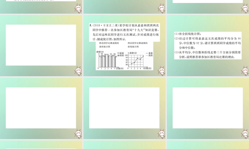 中考数学系统复习 第八单元 统计与概率 滚动小专题(十)统计与概率的实际应用课件