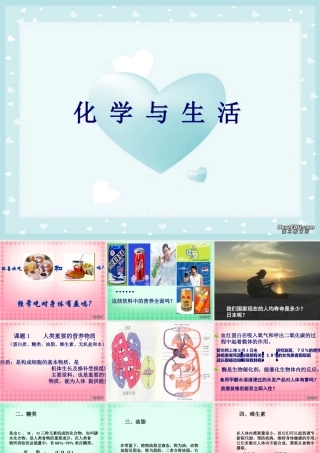 九年级化学化学与生活 课件