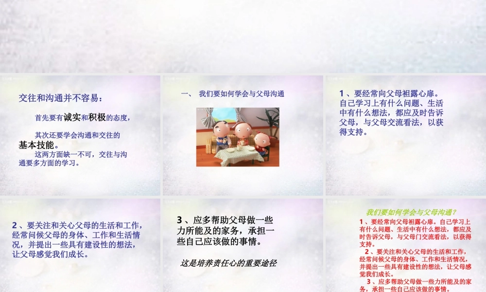 七年级政治下册 4.1 学会沟通和交往课件 北师大版 课件