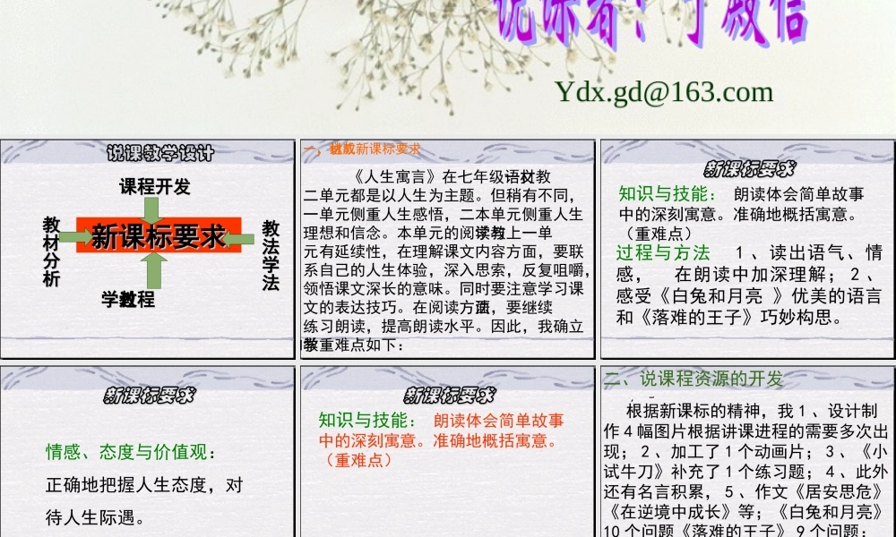 (人生寓言)课件6 七年级语文上册第二单元(人生寓言)课件7套人教版