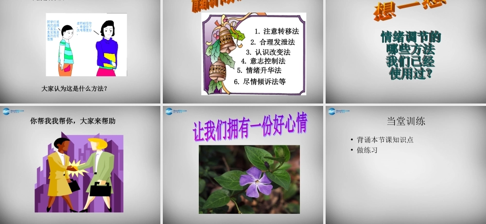 七年级政治下册 19.1 做情绪的主人课件 苏教版 课件