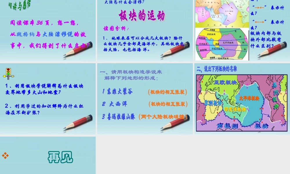七年级地理上册 2.2海陆的变迁课件4 人教新课标版 课件
