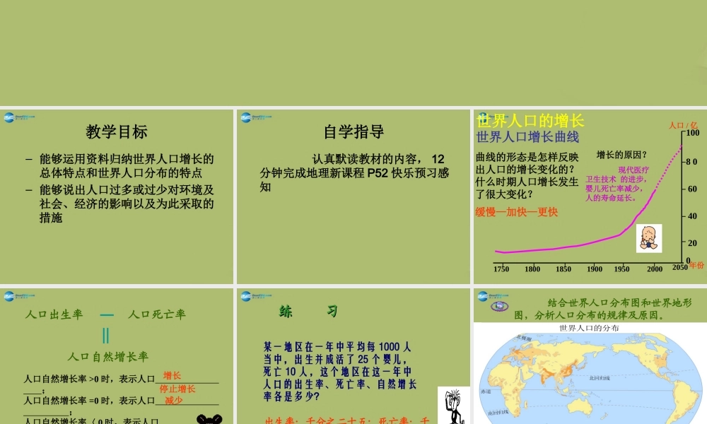 七年级地理上册 4.1 人口和人种课件1(新版)新人教版 课件