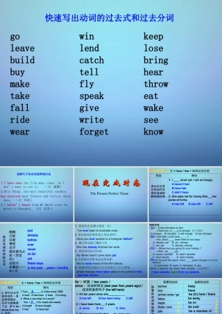 中考英语总复习 现在完成时态课件