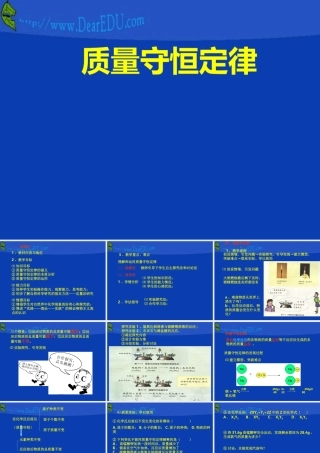 九年级化学质量守恒定律说课课件
