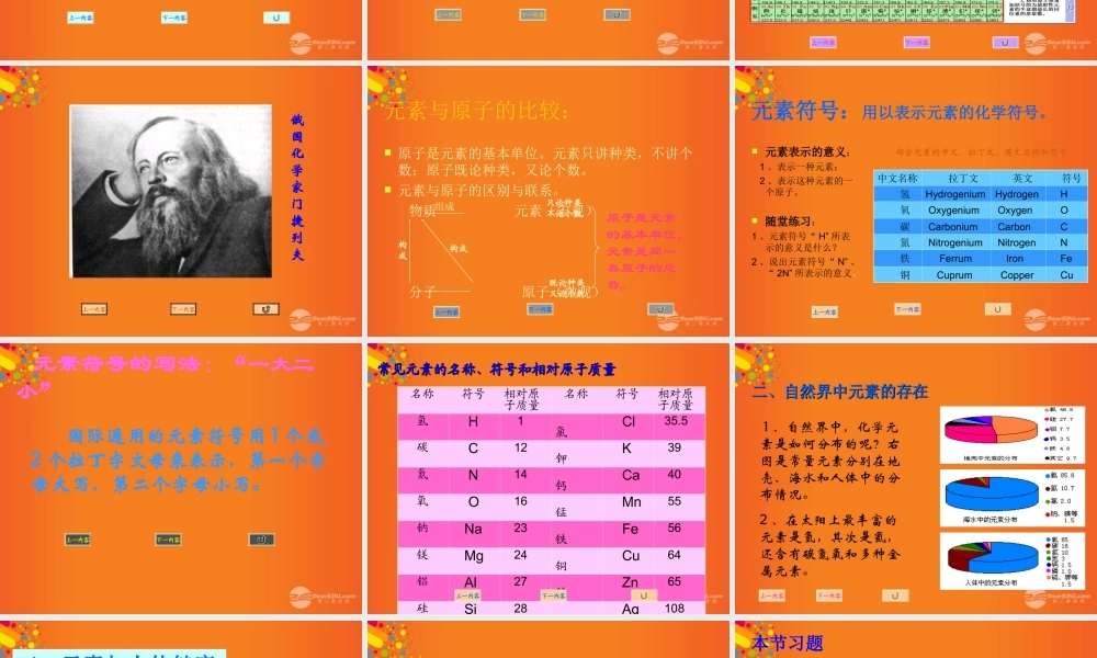 九年级化学上册(组成物质的化学元素)课件17 沪教版 课件