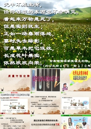 九年级化学 42定量认识化学变化课件 沪教版 课件