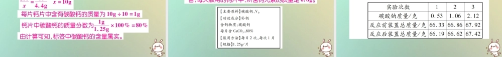 九年级化学上册 能力专题二 化学计算课件 (新版)新人教版 课件