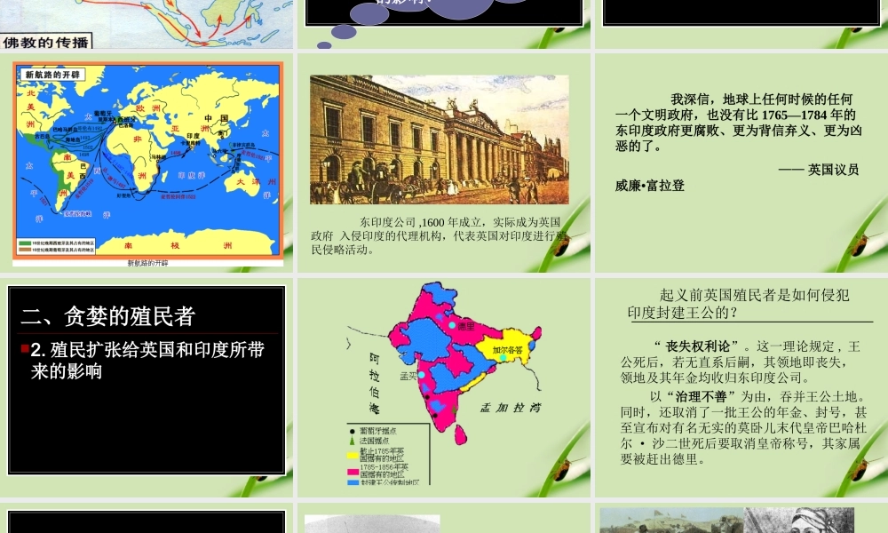 九年级历史上册 第9课(古老印度的抗争)课件1 北师大版 课件