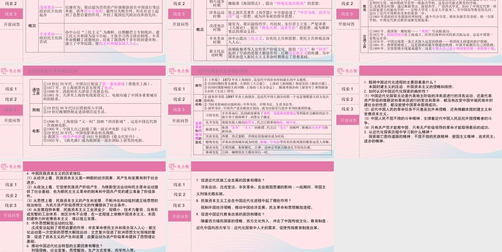 (河南专用)版中考历史 专题过关四 中国的近代化历程课件
