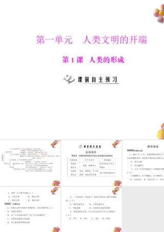 九年级历史上册 第一单元 第1课 人类的形成  配套课件 人教新课标版 课件