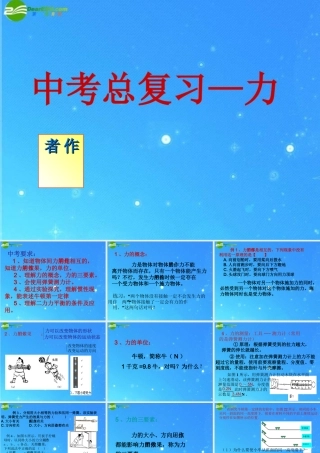 中考物理总复习 力课件 人教新课标版 课件