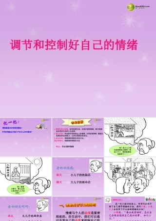 七年级政治下册 第十三课 让快乐时时围绕在我身边 第二框调节自己的情绪 鲁教版 课件