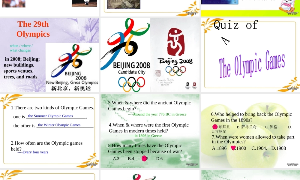 Unit8 sports-reading 人教版 课件