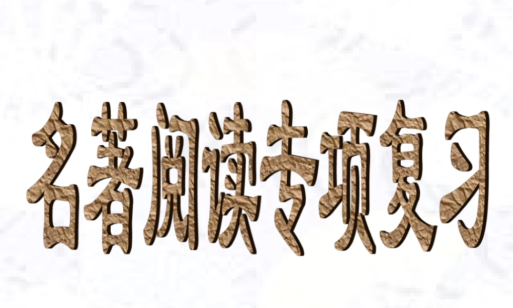 中考语文专题复习 名著阅读专项复习课件[www3edunet]课件