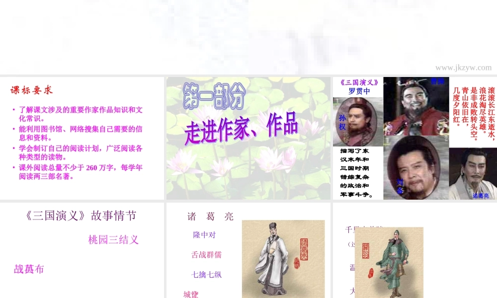 中考语文专题复习 名著阅读专项复习课件[www3edunet]课件