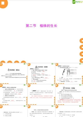 (随堂优化训练)七年级生物上册 第三单元 第二章 第二节 植株的生长配套课件 人教新课标版 课件