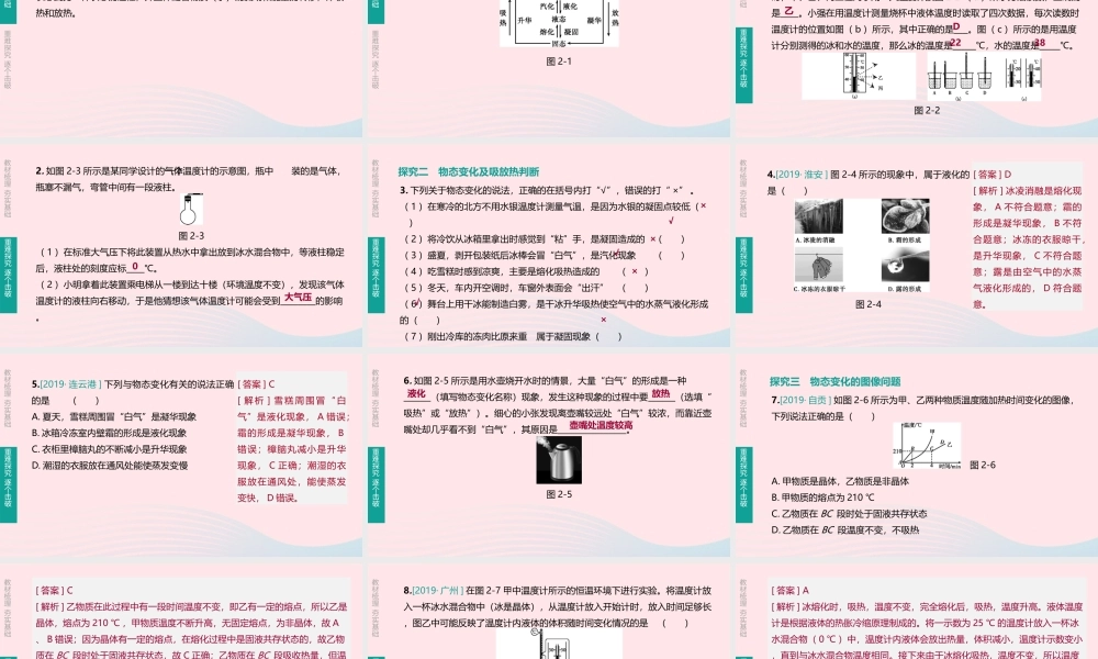 中考物理 第2课时(物态变化)复习课件