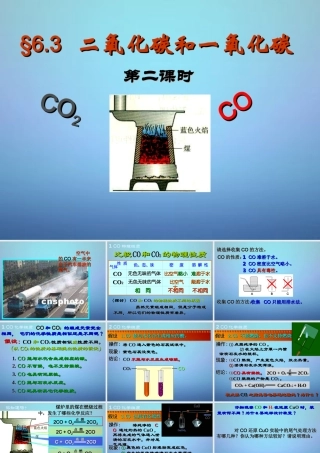 九年级化学上册 63 二氧化碳和一氧化碳(第2课时)课件 新人教版 课件
