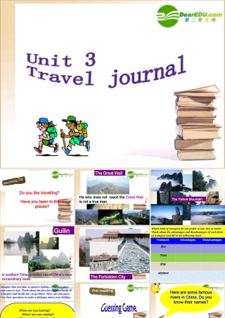 Travel Journal1 高一英语unit 3(Travel Journal)课件(2套)新人教版必修1