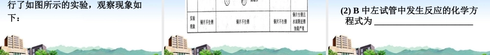九年级化学 金属的锈蚀与保护课件 湘教版 课件