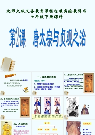 七年级历史下册 1.2(唐太宗与贞观之治)课件 北师大版 课件