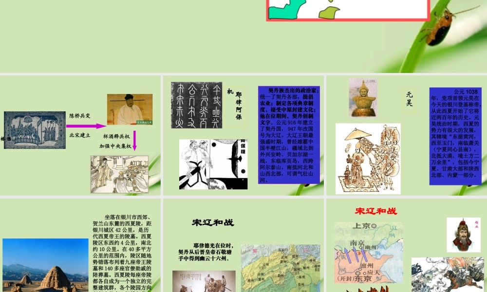 七年级历史下册 第10课辽西夏与北宋并立课件 北师大版 课件