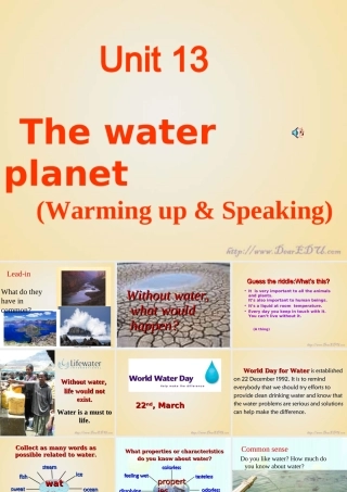 unit13.1 湖北省高二英语下学期Unit13The water planetw全单元课件 人教版 湖北省高二英语下学期Unit13The water planetw全单元课件 人教版