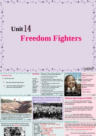 unit14Freedom Fighters 高二英语Unit14Freedom Fighters课件[整理三课时] 高二英语Unit14Freedom Fighters课件[整理三课时]