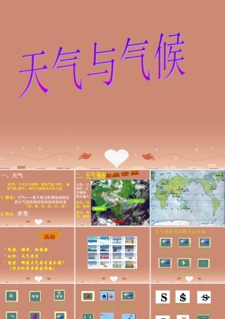 七年级地理上册 4.1 天气和气候课件 (新版)湘教版 课件
