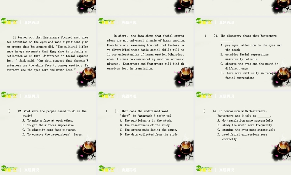 (湖南专用)高考英语二轮复习 阅读理解专题3 新闻报道类专题课件 新人教版 课件