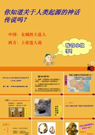 七年级历史上册 (中华大地的远古人类)课件 北师大版 课件