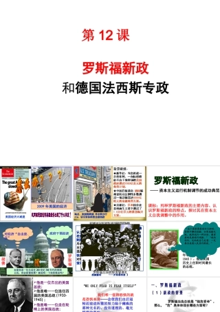 九年级历史下册 312(罗斯福新政和德国法西斯专政)课件 华东师大版 课件