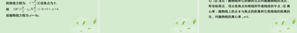 (走向清华北大)高考总复习 抛物线课件