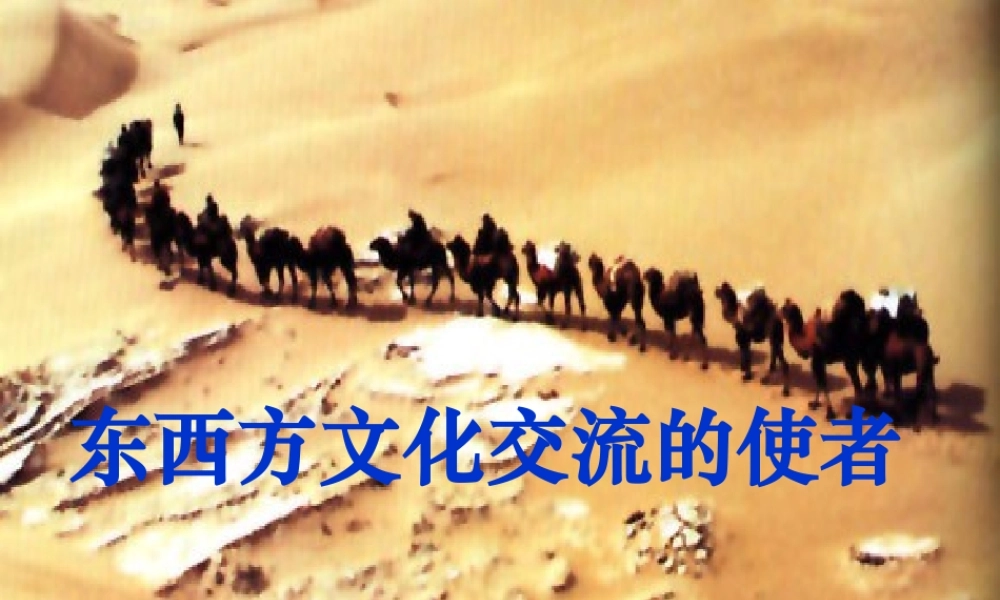 九年级历史上册 37(东西方文化交流的使者)课件 人教新课标版 课件